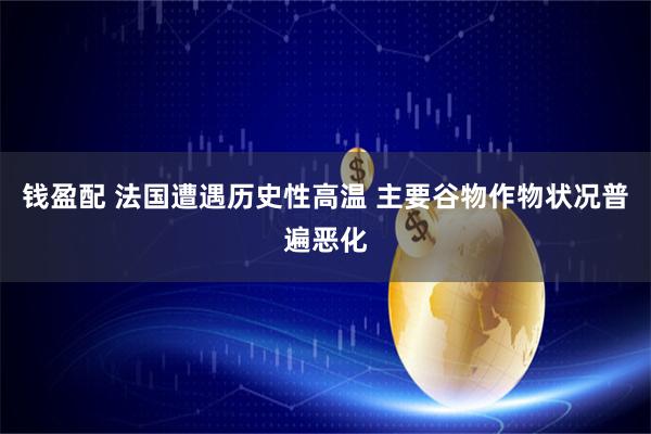 钱盈配 法国遭遇历史性高温 主要谷物作物状况普遍恶化