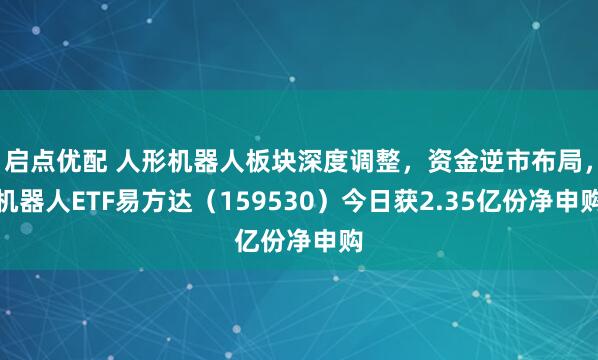 启点优配 人形机器人板块深度调整，资金逆市布局，机器人ETF易方达（159530）今日获2.35亿份净申购